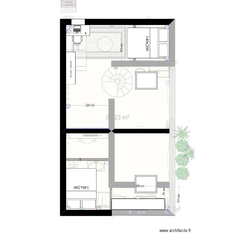 Dependance. Plan de 0 pièce et 0 m2