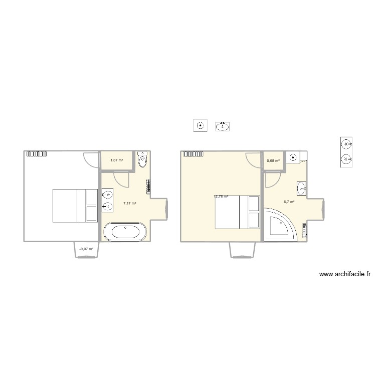 Chambre RDC. Plan de 0 pièce et 0 m2