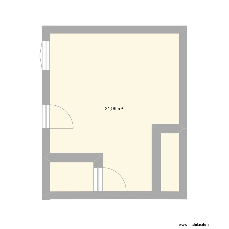 ADAMA. Plan de 1 pièce et 22 m2