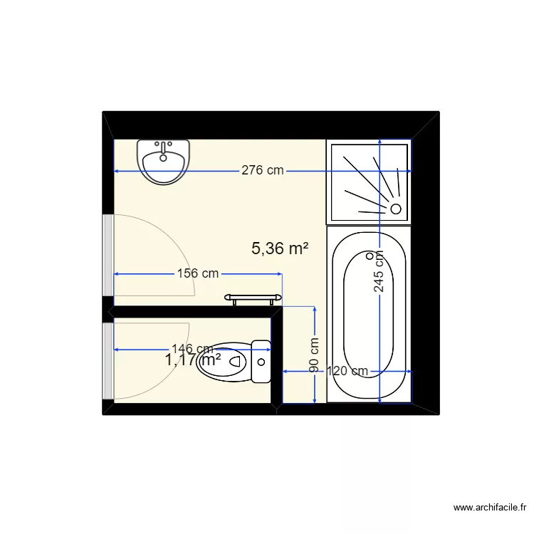 sdb chaumont. Plan de 