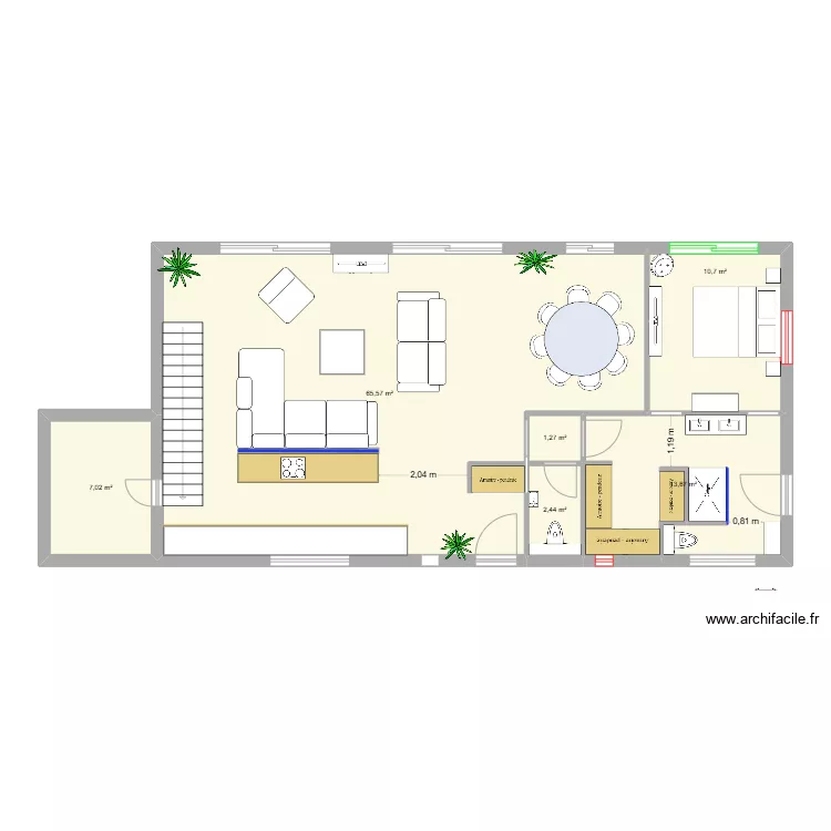 Villa Grasse - RDC V5. Plan de 