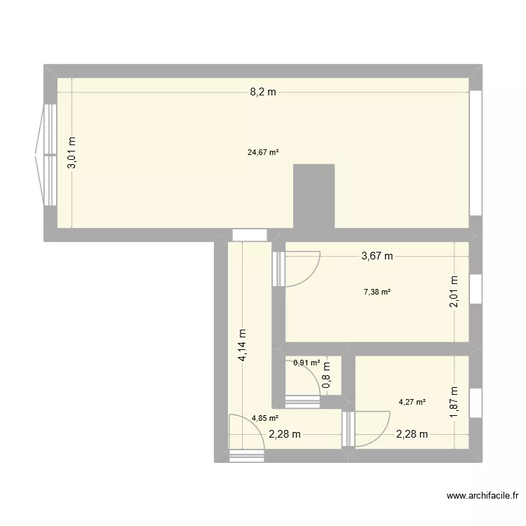 Massy M. BERTRAND. Plan de 5  et 42 m²
