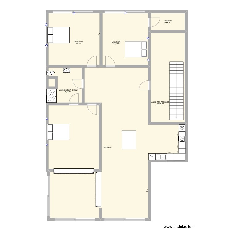 salakta. Plan de 6 pièces et 182 m2