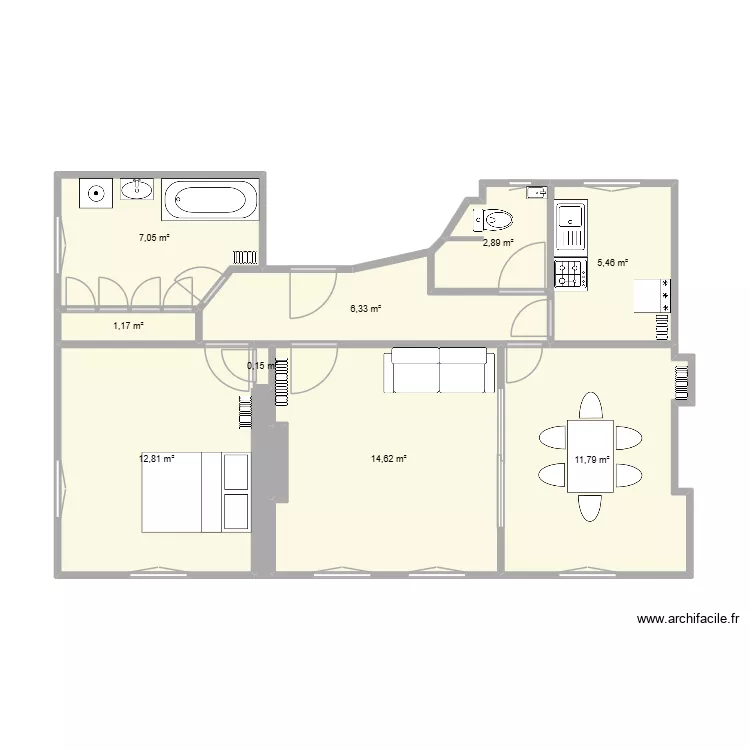 Pac. Plan de 11  et 63 m²