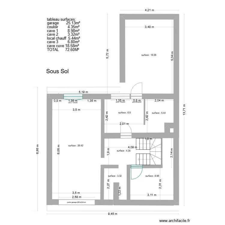 BOULANGER Marlène sous sol. Plan de BOULANGER Marlène sous sol. Plan de