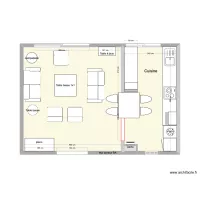Cuisine en  double I + table en bas