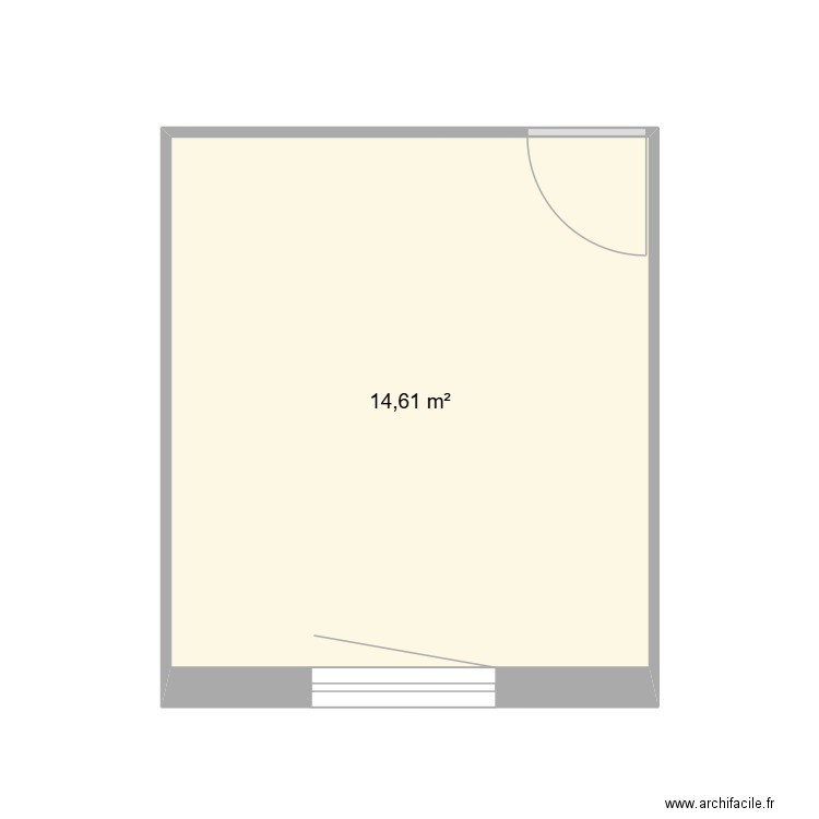 SAD. Plan de 1 pièce et 15 m2