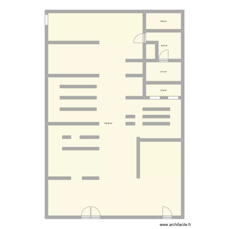 plan de masse. Plan de 5 pièces et 189 m²