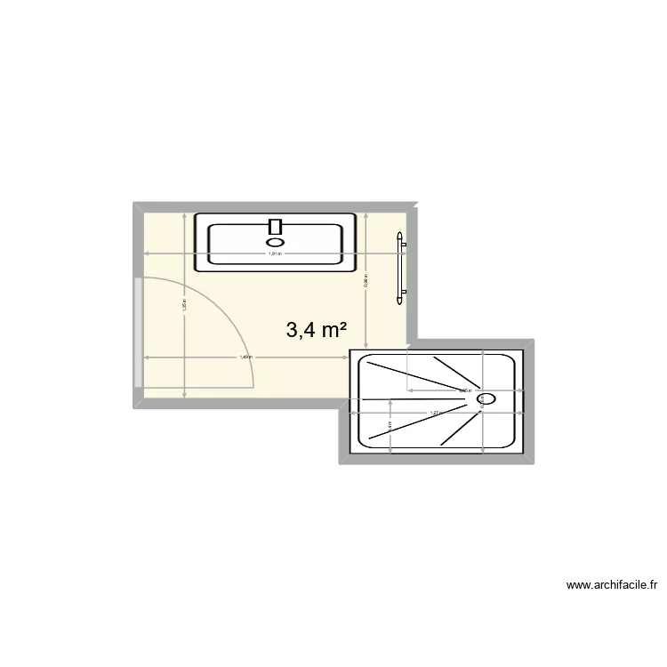 ch 61. Plan de 1  et 3 m²