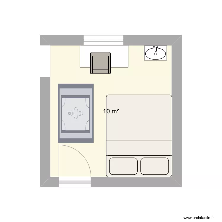 plan chambre. Plan de 1 et 10 m² plan chambre. Plan de 1 et 10 m²