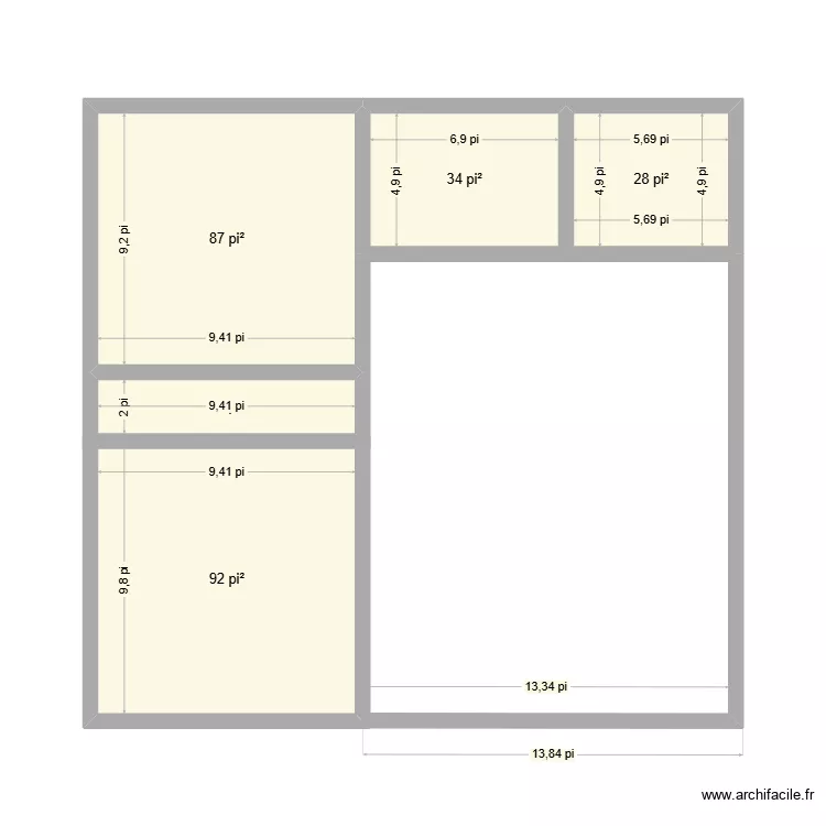 Maison 2. Plan de 5 et 24 m² Maison 2. Plan de 5 et 24 m²