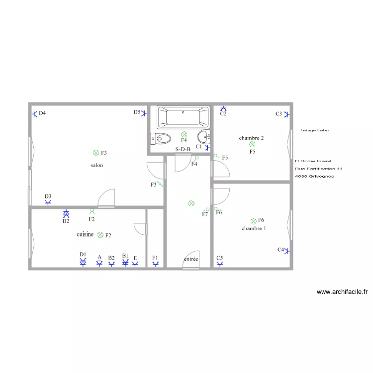 1etage levo. Plan de 1etage levo. Plan de