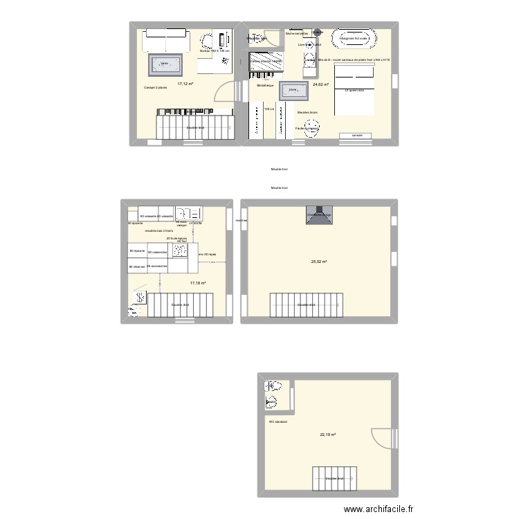Anduzesept2025 - cuisine C. Plan de 5 pièces et 106 m2