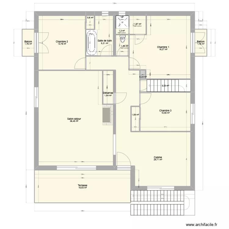Maison Simiane 2. Plan de 