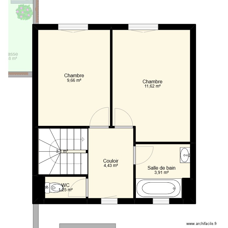 coinu. Plan de 19 pièces et 182 m2