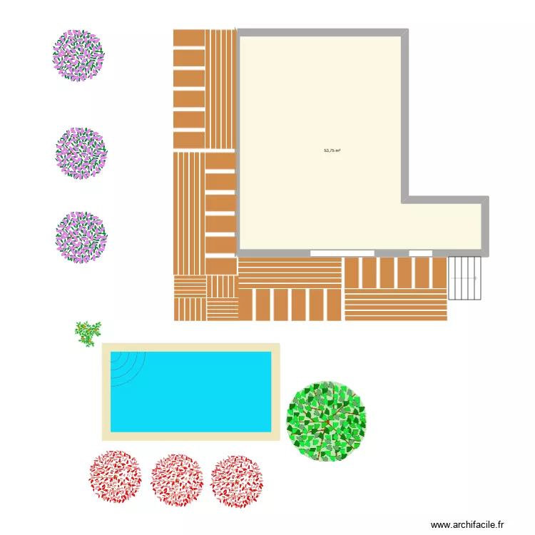 st augustin. Plan de 1  et 54 m²