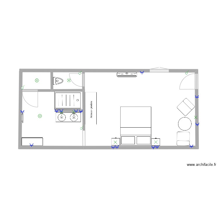 Main bed room final. Plan de 0 pièce et 0 m2