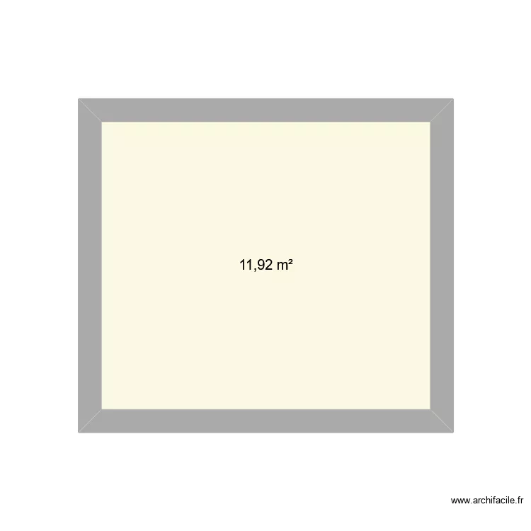 aze. Plan de 1 pièce et 12 m²