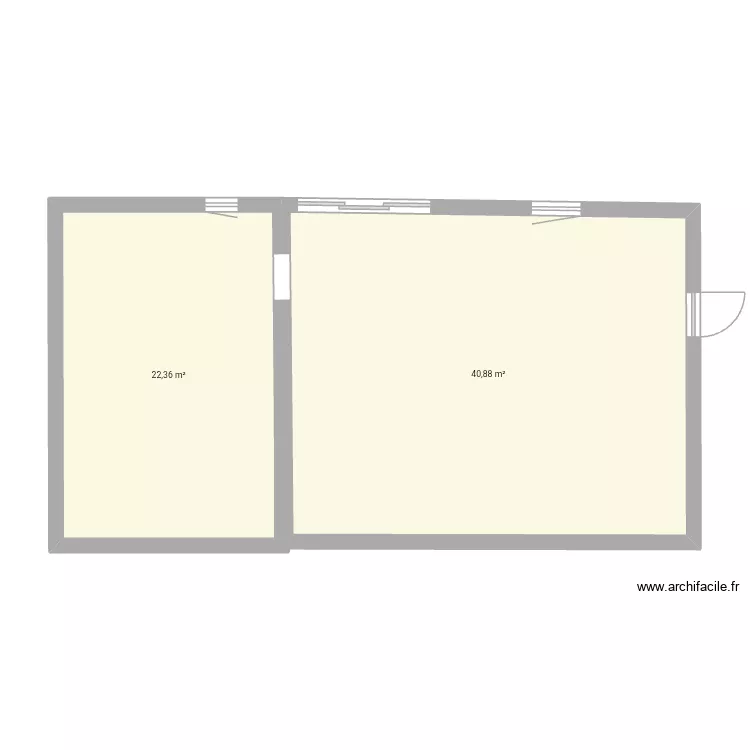 6 du hiaa. Plan de 2  et 63 m²