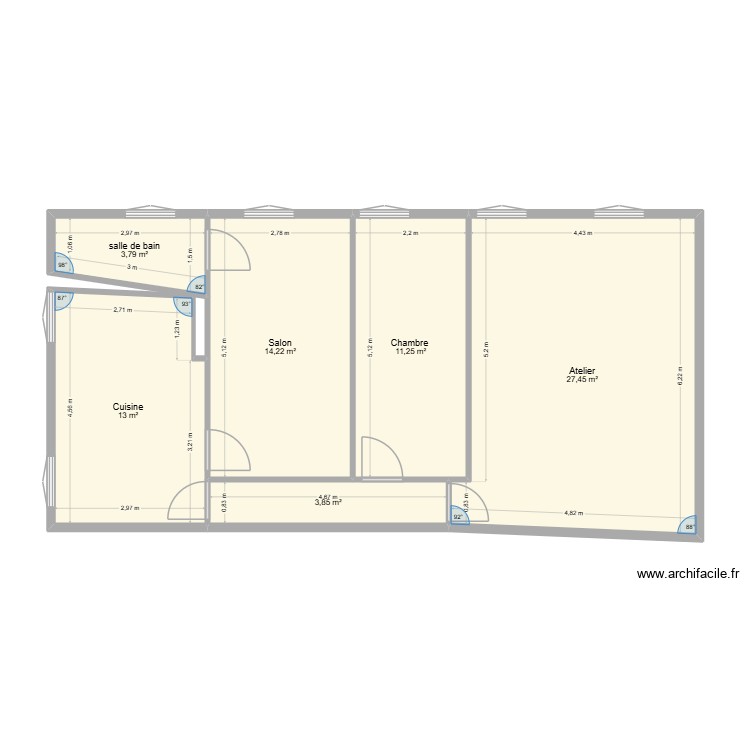 Appartement st Etienne. Plan de 0 pièce et 0 m2