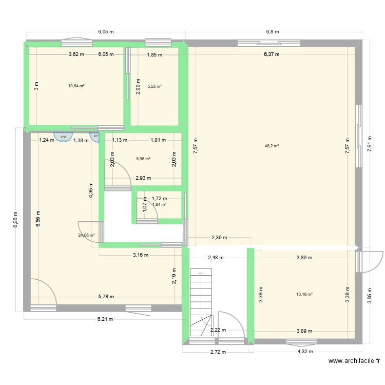 plan maison jmv 2. Plan de 7 pièces et 110 m2