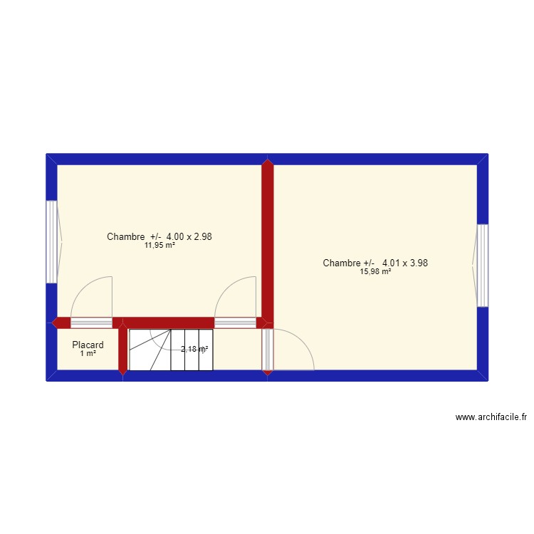 MARCHIENNE. Plan de 4 pièces et 31 m2