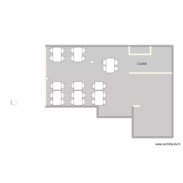 Les Foug&egrave;res_Villa_Salle &agrave; manger (V2). Plan de 