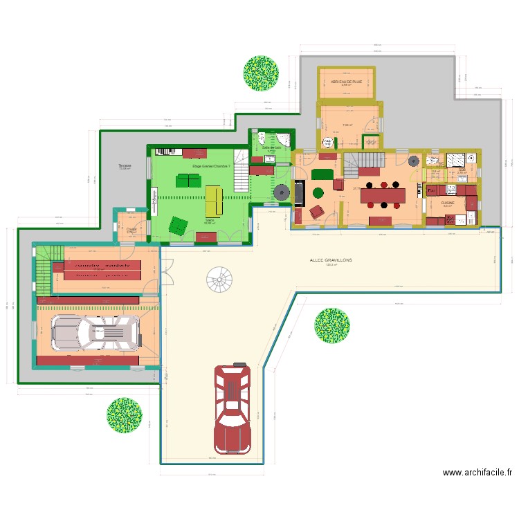 PLAN DEFINITIF DES DEUX PC 6. Plan de 15 pièces et 334 m2