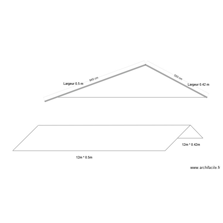 dessous de toit. Plan de 0 pièce et 0 m2