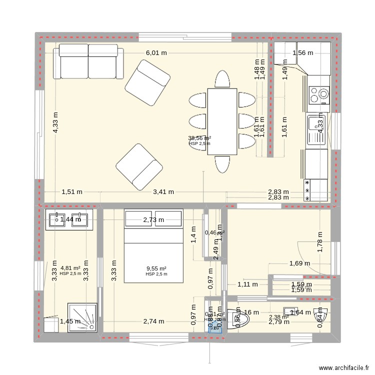 Cube Rez de Chaussé. Plan de 0 pièce et 0 m2