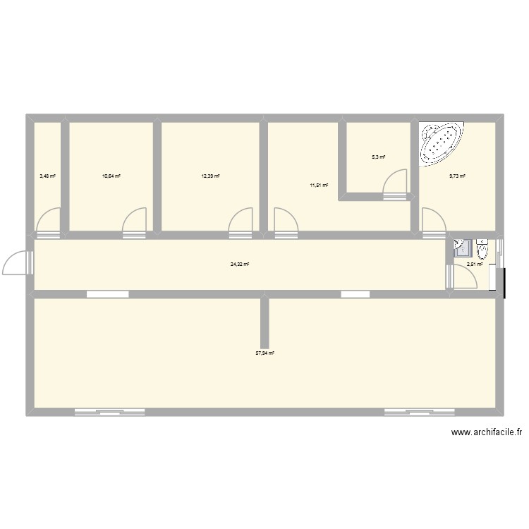 Maison Elisa ☺. Plan de 9 pièces et 138 m2