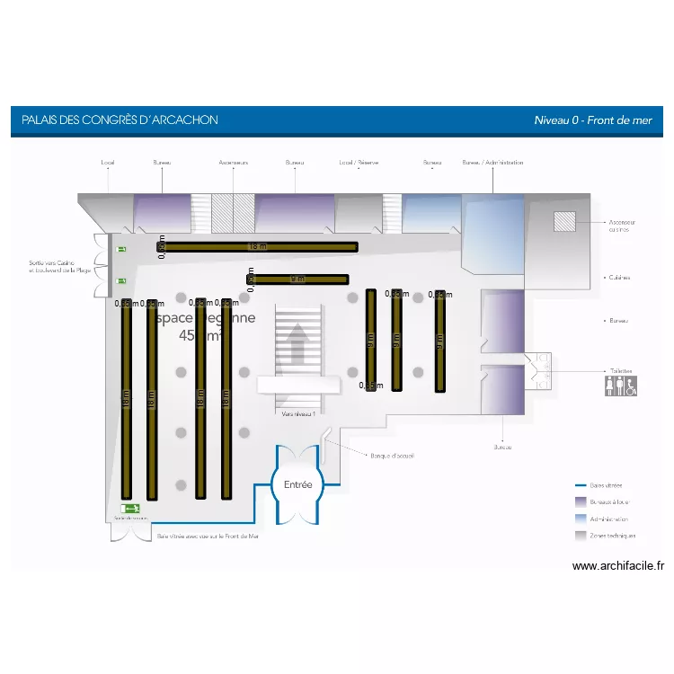 Implant d&eacute;j Deganne 360 PAX. Plan de 