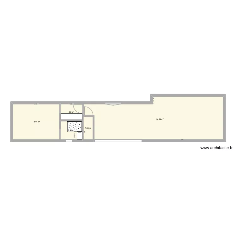 Appart Guillaume 2. Plan de 5 et 57 m² Appart Guillaume 2. Plan de 5 et 57 m²