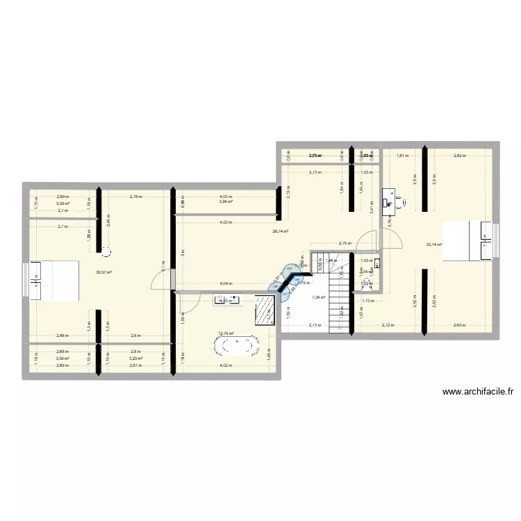 etage v2 maison pour nous. Plan de 