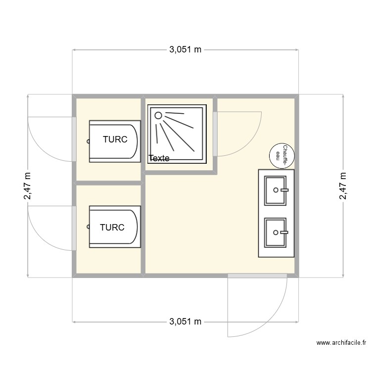 EIFFAGE / ST LAZARE. Plan de 4 pièces et 7 m2