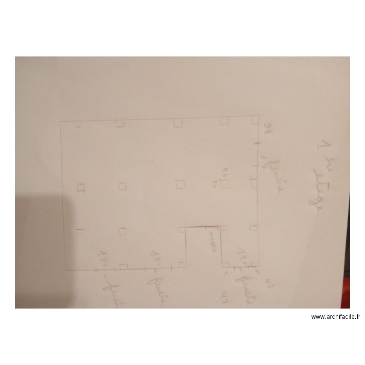 1 er etage. Plan de 0 pièce et 0 m2