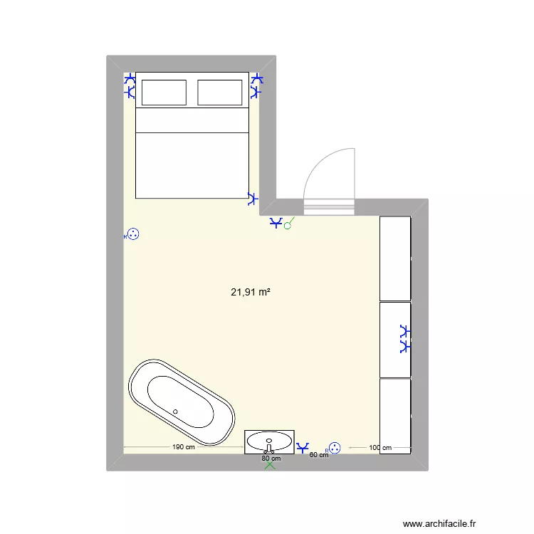 Suite parentale . Plan de 