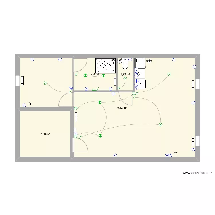CAREMY 3EME ETAGE. Plan de 4 et 54 m² CAREMY 3EME ETAGE. Plan de 4 et 54 m²