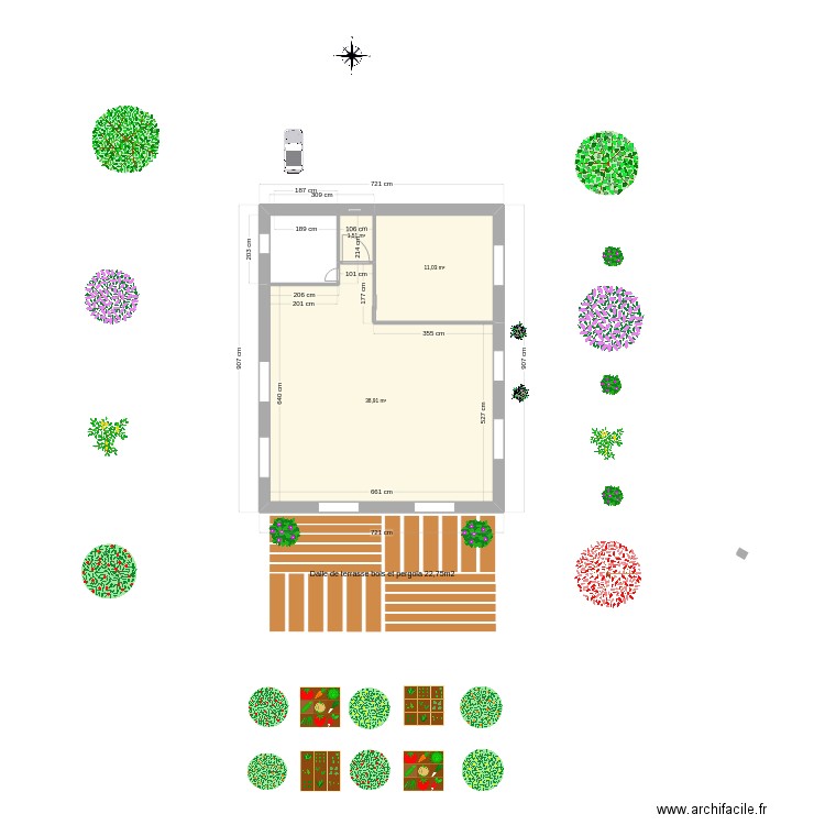 maison. Plan de 3 pièces et 51 m2