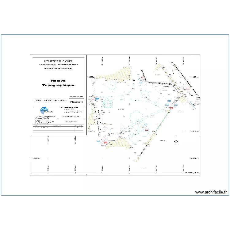 SAINT LAURENT SUR SEVRE. Plan de 