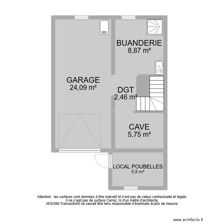BI 27774. Plan de 22 pièces et 158 m2