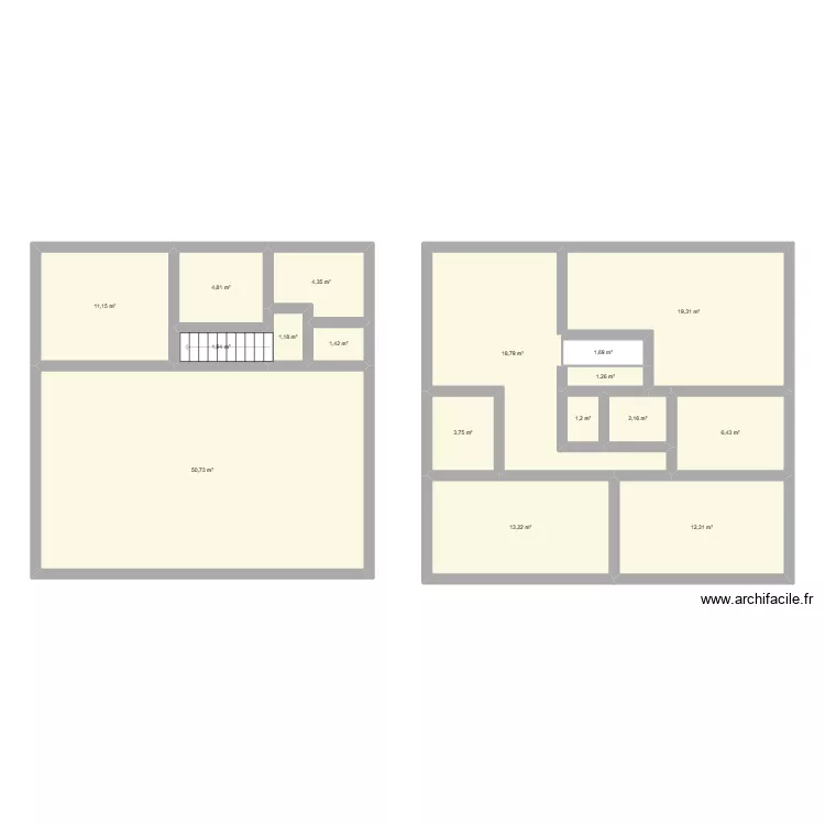 Maison. Plan de 17 et 156 m² Maison. Plan de 17 et 156 m²