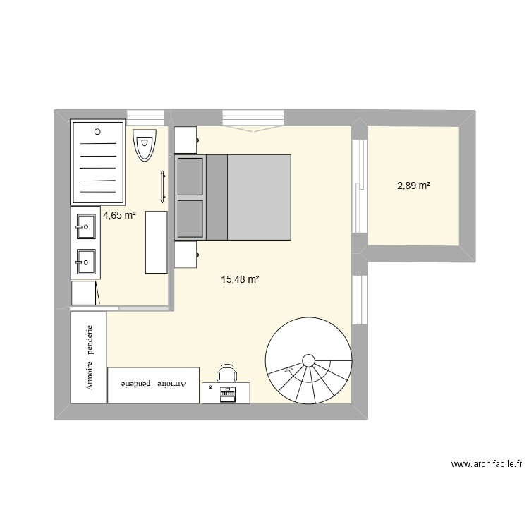 1 er étage. Plan de 0 pièce et 0 m2
