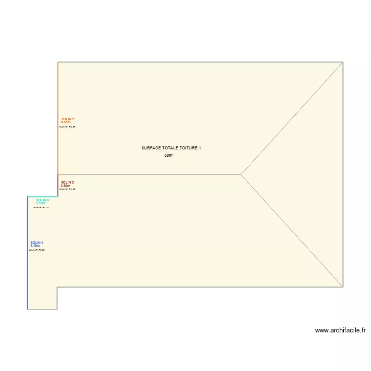 MASSOT (toiture). Plan de 