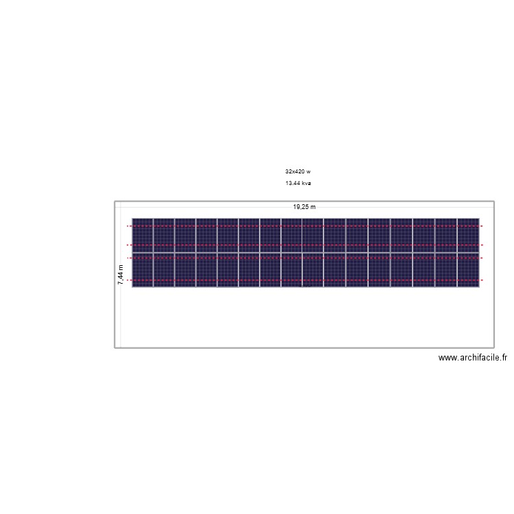 panneaux solaire. Plan de 1 pièce et 143 m2