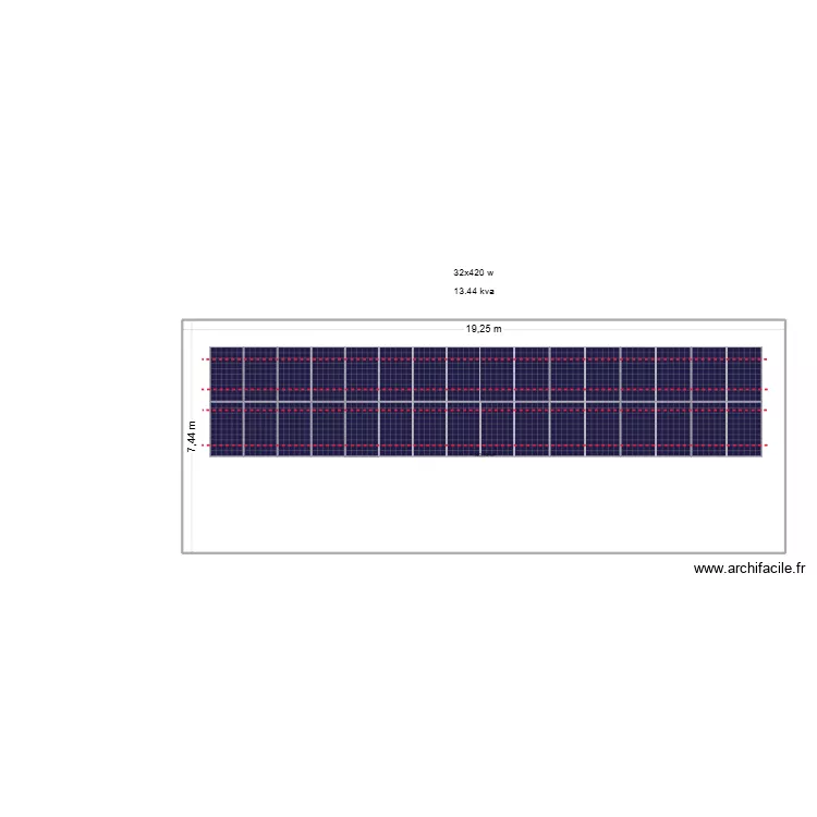 panneaux solaire. Plan de 