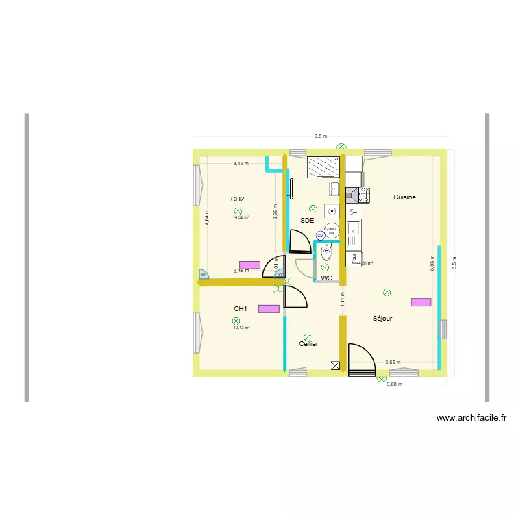 Pibrac Disposition Plomberie. Plan de 