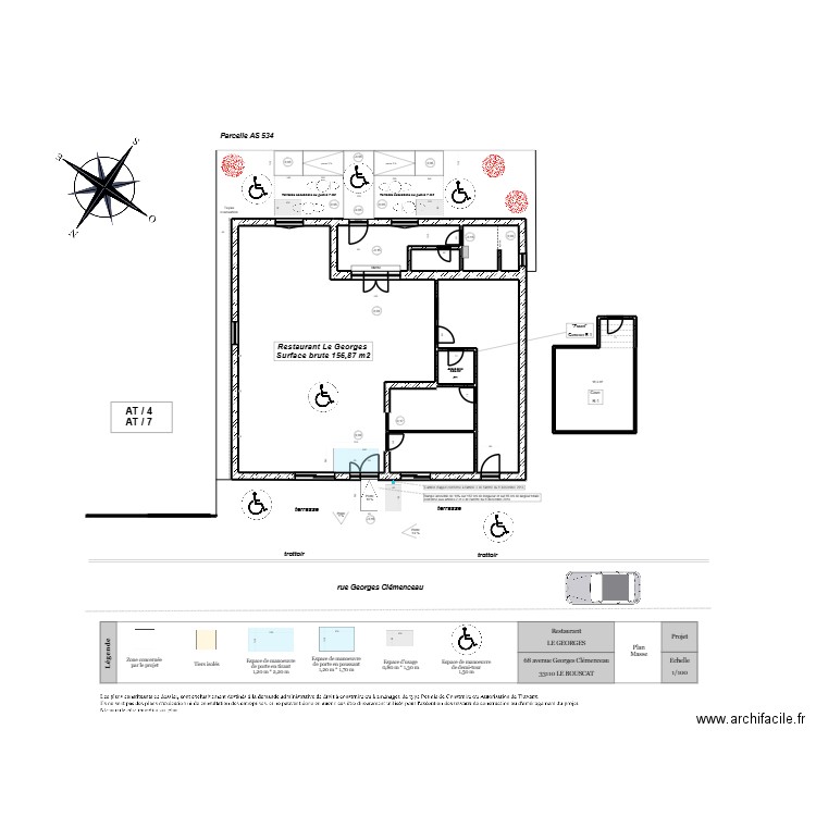 ppa100 Le Georges 23. Plan de 9 pièces et 176 m2