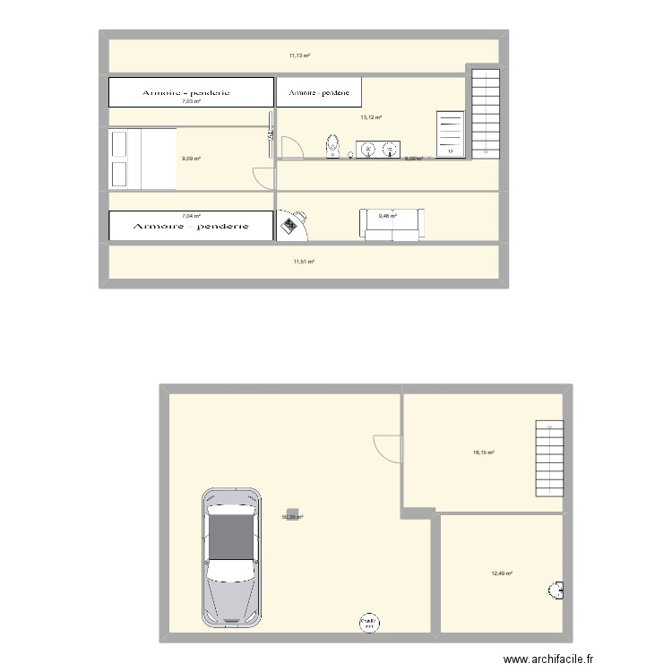 comble. Plan de 0 pièce et 0 m2
