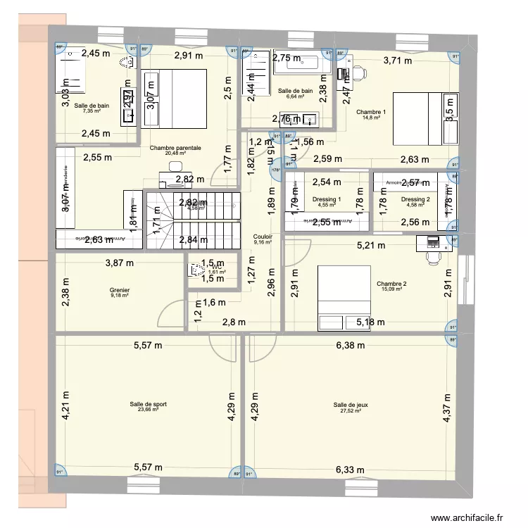 Partie depot clemery. Plan de 15  et 514 m²